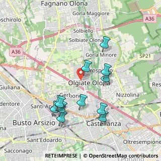 Mappa Via Alfieri Vittorio, 21057 Olgiate Olona VA, Italia (1.88833)