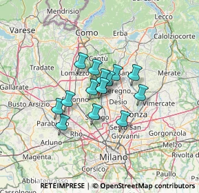 Mappa Salita Biulè, 20031 Cesano Maderno MB, Italia (8.46214)
