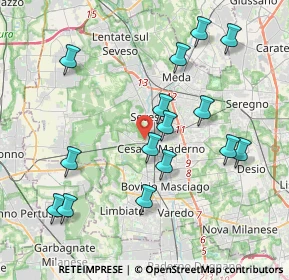 Mappa Salita Biulè, 20031 Cesano Maderno MB, Italia (4.07867)