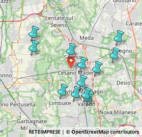 Mappa Salita Biulè, 20031 Cesano Maderno MB, Italia (3.59083)