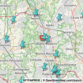 Mappa Salita Biulè, 20031 Cesano Maderno MB, Italia (6.198)