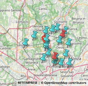 Mappa Salita Biulè, 20031 Cesano Maderno MB, Italia (6.1355)