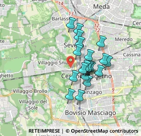 Mappa Salita Biulè, 20031 Cesano Maderno MB, Italia (1.3255)