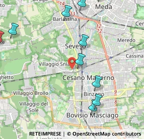 Mappa Salita Biulè, 20031 Cesano Maderno MB, Italia (2.99385)