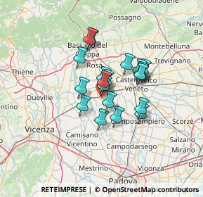 Mappa Via della Pieve, 35013 Cittadella PD, Italia (9.2805)
