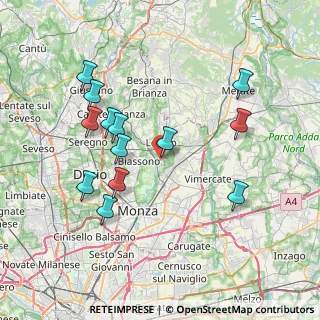 Mappa Via della Cava, 20855 Lesmo MB, Italia (7.60538)