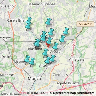 Mappa Via della Cava, 20855 Lesmo MB, Italia (2.80611)