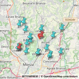 Mappa Via della Cava, 20855 Lesmo MB, Italia (3.8515)