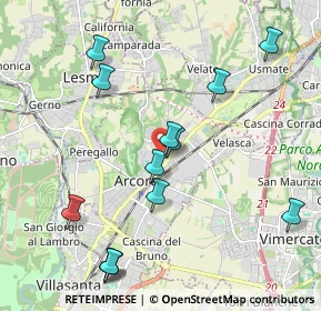 Mappa Via Thomas Alva Edison, 20862 Arcore MB, Italia (2.21615)