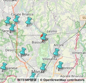 Mappa Campo B, 20853 Biassono MB, Italia (5.76167)