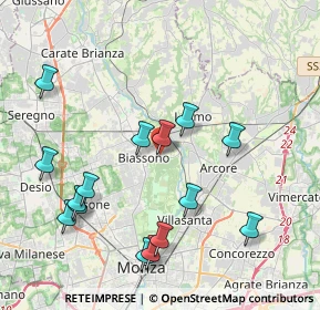 Mappa Campo B, 20853 Biassono MB, Italia (4.33267)