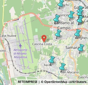 Mappa Via Bretella, 21017 Samarate VA, Italia (2.885)