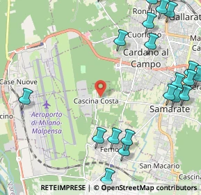 Mappa Via Bretella, 21017 Samarate VA, Italia (2.971)