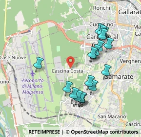Mappa Via Bretella, 21017 Samarate VA, Italia (1.8705)
