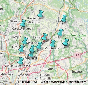 Mappa Via Enrico Fermi, 20862 Arcore MB, Italia (6.96357)