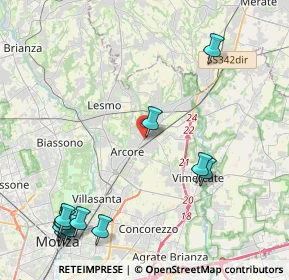 Mappa Via Enrico Fermi, 20862 Arcore MB, Italia (5.66583)