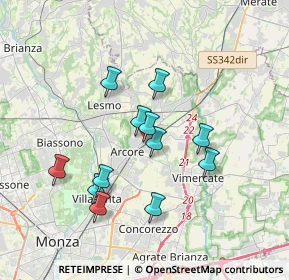 Mappa Via Enrico Fermi, 20862 Arcore MB, Italia (3.1075)