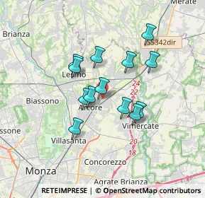 Mappa Via Enrico Fermi, 20862 Arcore MB, Italia (2.70692)