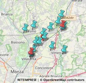 Mappa Via Enrico Fermi, 20862 Arcore MB, Italia (2.96722)