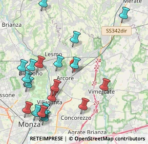 Mappa Via Enrico Fermi, 20862 Arcore MB, Italia (4.9155)