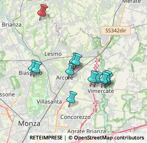 Mappa Via Enrico Fermi, 20862 Arcore MB, Italia (3.02167)