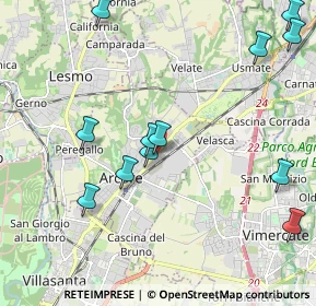 Mappa Via Enrico Fermi, 20862 Arcore MB, Italia (2.36083)