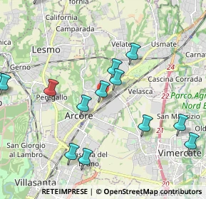 Mappa Via Enrico Fermi, 20862 Arcore MB, Italia (2.35643)