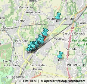 Mappa Via Enrico Fermi, 20862 Arcore MB, Italia (1.1065)