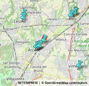 Mappa Via Enrico Fermi, 20862 Arcore MB, Italia (2.08818)