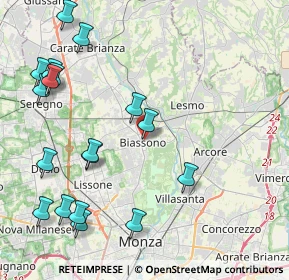 Mappa Via Porta Mugnaia, 20853 Biassono MB, Italia (5.135)