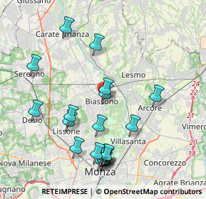 Mappa Via Porta Mugnaia, 20853 Biassono MB, Italia (4.227)