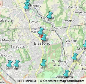 Mappa Via Porta Mugnaia, 20853 Biassono MB, Italia (2.90333)