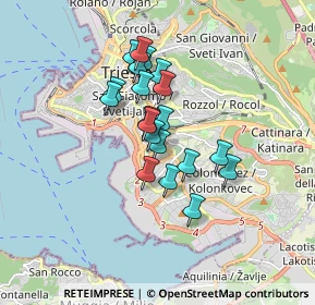 Mappa Via Piemonte D'Istria, 34137 Trieste TS, Italia (1.2465)