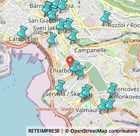Mappa Via Piemonte D'Istria, 34137 Trieste TS, Italia (1.168)