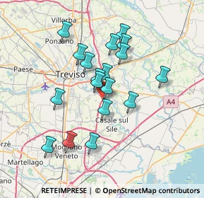 Mappa Via Casoni, 31032 Casale sul Sile TV, Italia (6.08889)