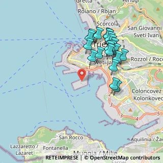 Mappa Punto Franco Nuovo Molo VII, 34123 Trieste TS, Italia (1.879)
