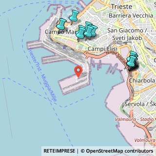 Mappa Punto Franco Nuovo Molo VII, 34123 Trieste TS, Italia (1.302)