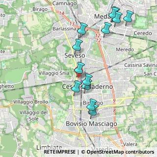 Mappa Via Niccolò Copernico, 20811 Cesano Maderno MB, Italia (2.11385)