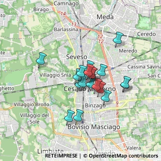 Mappa Via Niccolò Copernico, 20811 Cesano Maderno MB, Italia (1.2035)