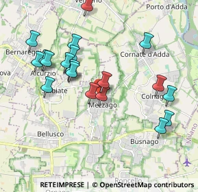 Mappa Via Castelletto, 20883 Mezzago MB, Italia (1.9505)