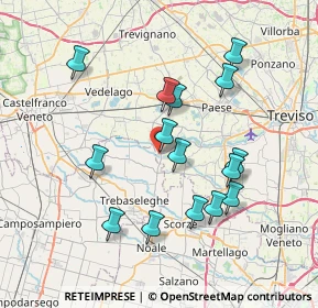 Mappa Via Don Cester, 31050 Badoere TV, Italia (7.07933)