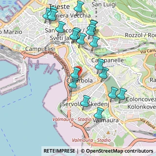 Mappa Via Visinada, 34145 Trieste TS, Italia (1.0805)