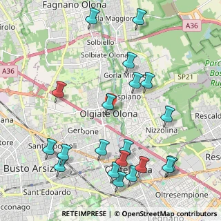Mappa Via Landriani, 21057 Olgiate Olona VA, Italia (2.479)