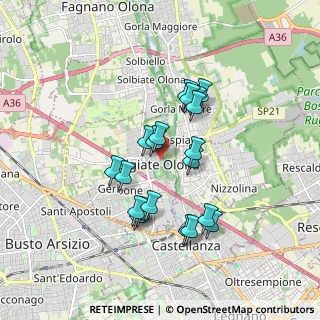 Mappa Via Landriani, 21057 Olgiate Olona VA, Italia (1.495)