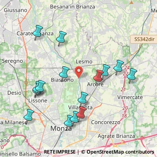Mappa Biassono-lesmo Parco, 20855 Lesmo MB, Italia (4.56333)