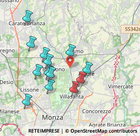 Mappa Via della Stazione, 20853 Biassono MB, Italia (3.55846)