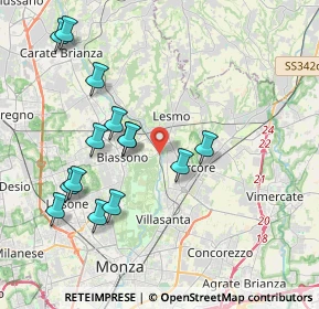 Mappa Via della Stazione, 20853 Biassono MB, Italia (4.06786)