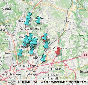Mappa Biassono-lesmo Parco, 20853 Biassono MB, Italia (6.2275)
