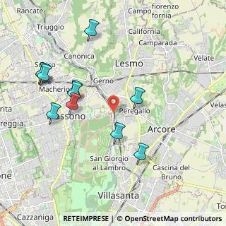 Mappa Biassono-lesmo Parco, 20855 Lesmo MB, Italia (2.11545)