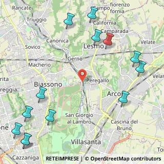 Mappa Biassono-lesmo Parco, 20855 Lesmo MB, Italia (3.16308)